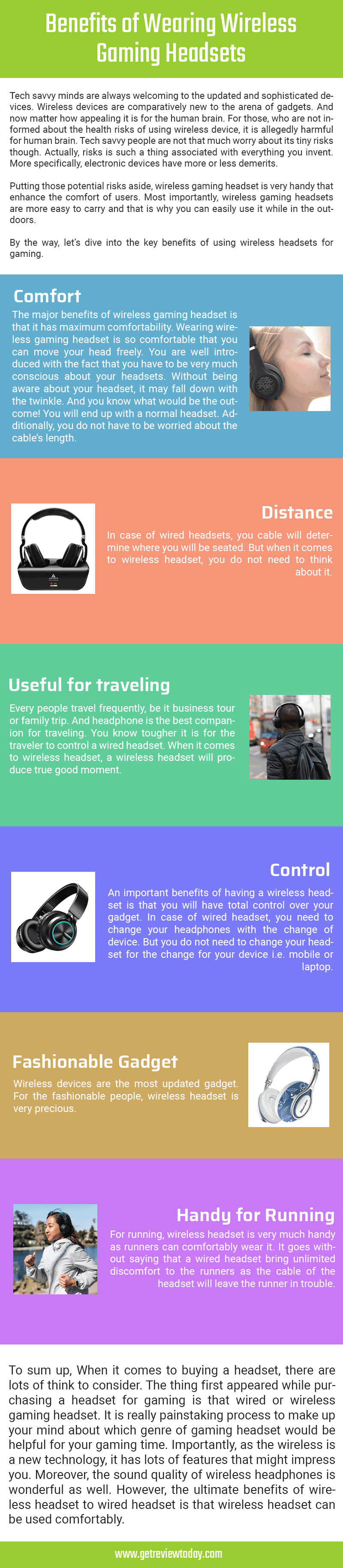 Infographic on Benefits of wearing wireless gaming headsets