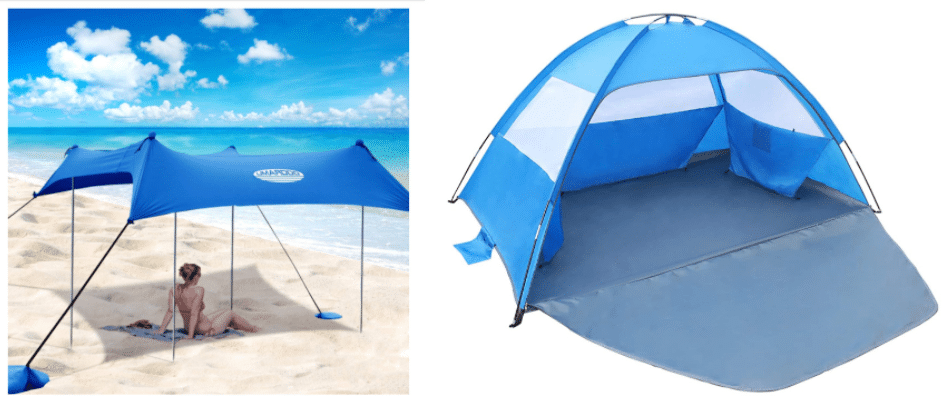 How do you set up a beach tent