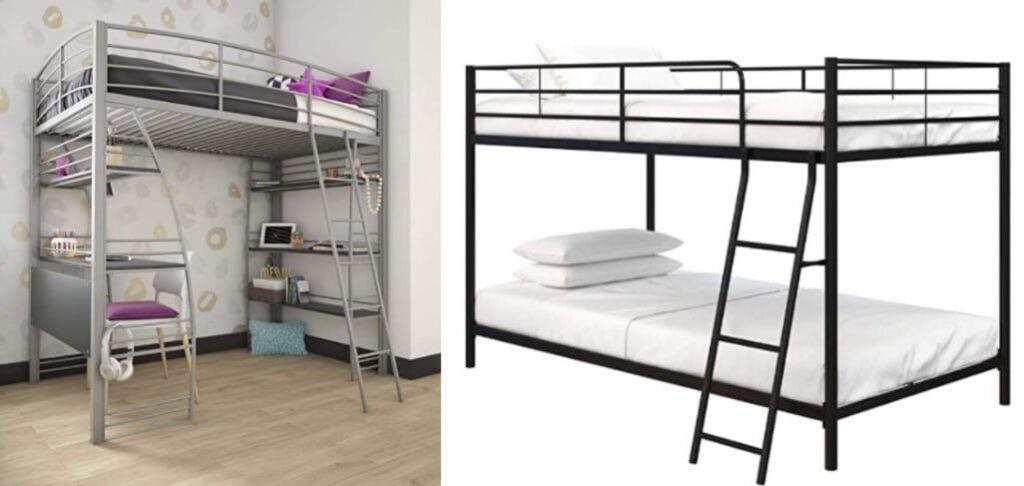 Loft bed vs bunk bed